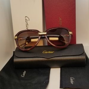 Cartier sunglasses Burgundy with tinted lens